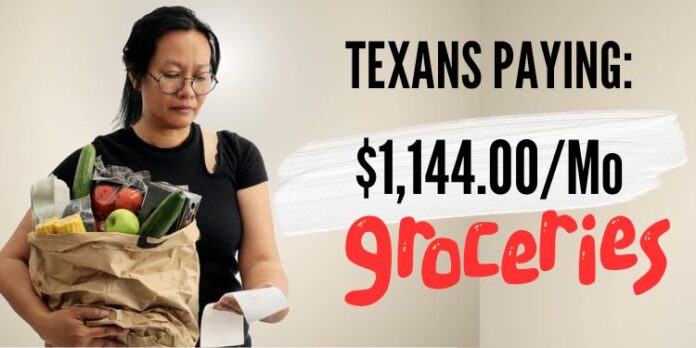 Texans Monthly grocery Bill
