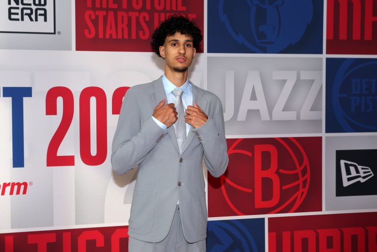 Zaccharie Risacher was the No. 1 pick in the 2024 NBA Draft by the Atlanta Hawks. Brad Penner-USA TODAY Sports