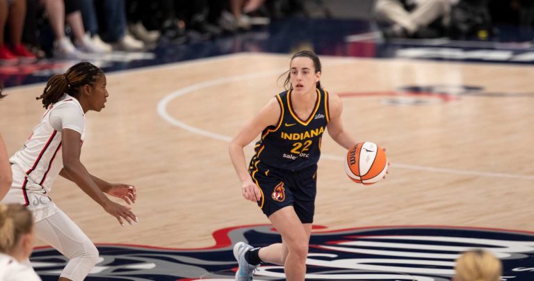 Caitlin Clark at Washington Mystics. Charles Brock/Icon Sportswire via Getty Images