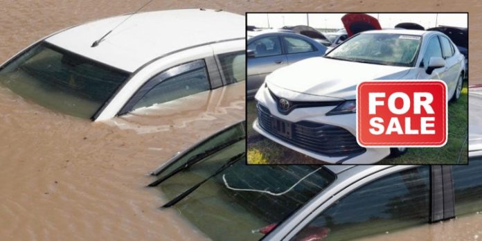 Flooded Cars being sold