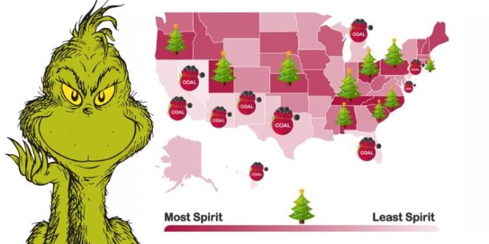 Texas U.S. Christmas Spirit map courtesy of Century Link(KWTX)