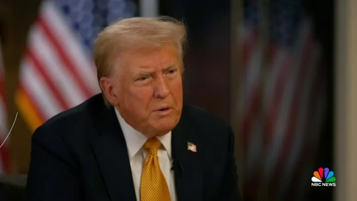 President-elect Donald Trump in an interview with NBC's 