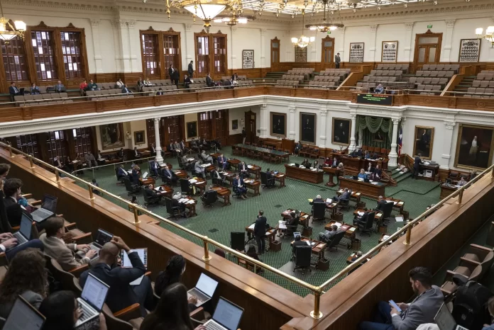 The Texas Senate takes up Senate Bill 2 in Austin on Wednesday, Feb. 5, 2025. Credit: Eli Hartman for The Texas Tribune