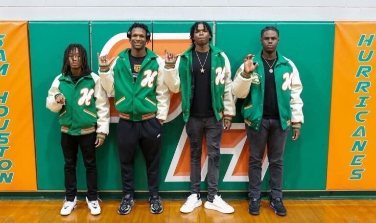 Celebrating College Signing Day at Sam Houston High School