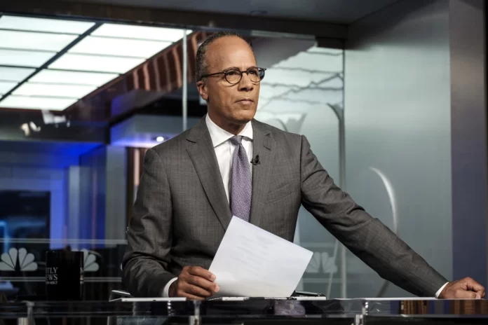 Lester Holt in studio in New York in 2018. Christopher Dilts / NBCUniversal