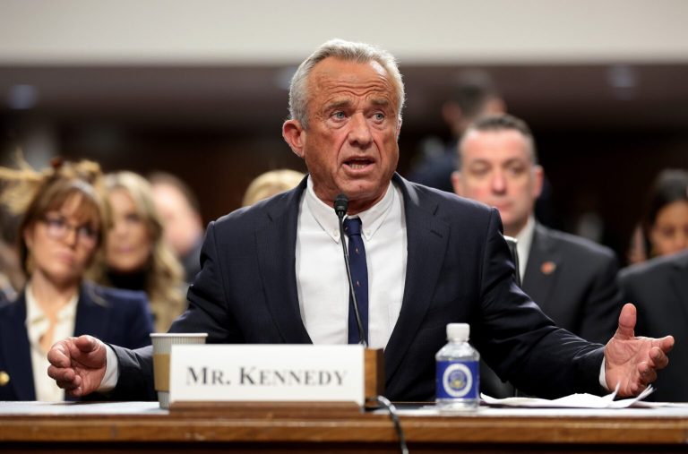 Robert F. Kennedy Jr., President Donald Trump’s nominee for secretary of Health and Human Services, testifies during his Senate Finance Committee confirmation hearing at the Dirksen Senate Office Building on Jan. 29, 2025, in Washington, D.C. (Photo by Win McNamee/Getty Images)