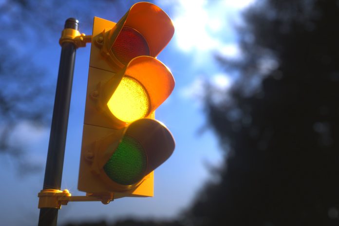 Yellow Traffic Light