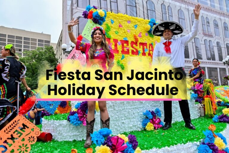 City Announces Fiesta San Jacinto Holiday Schedule of City Services