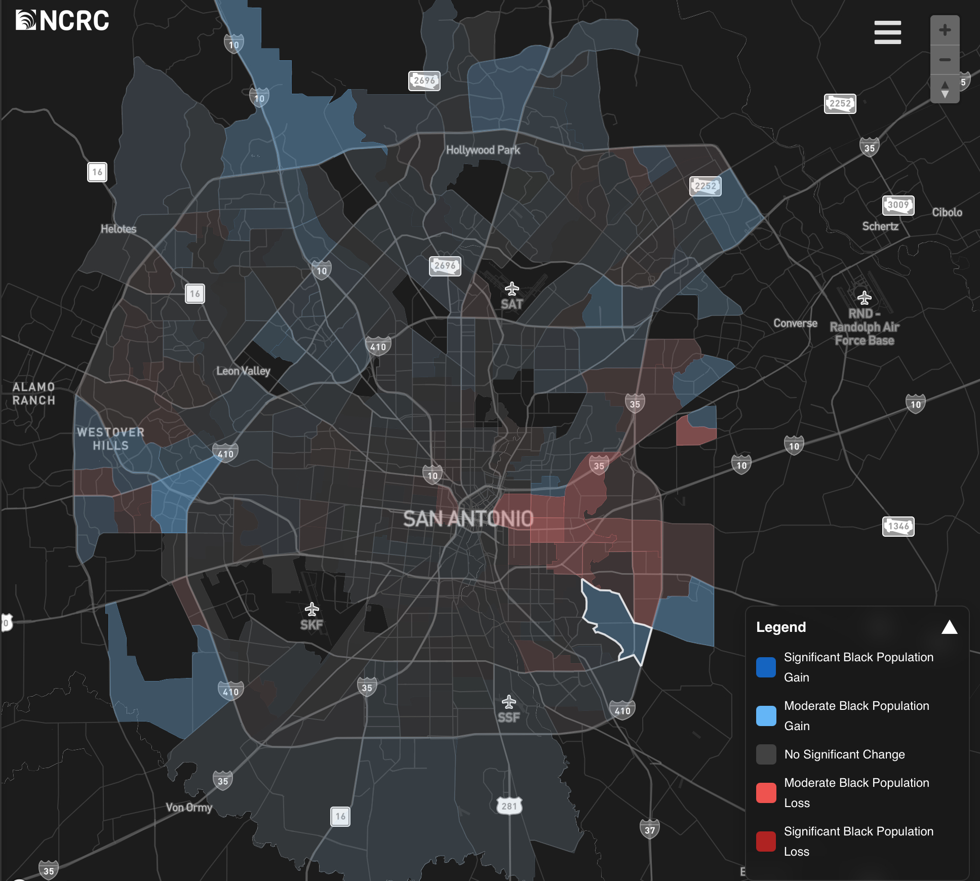 Click the map below to see the interactive map from 1980-2020 of displaced Black residents:
