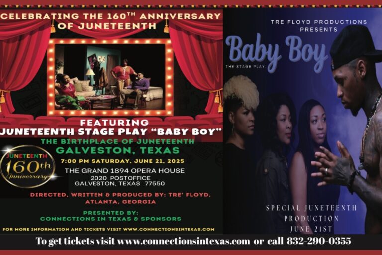 Galveston to Host Special Stage Play “Baby Boy” in Honor of Juneteenth’s 160th Anniversary