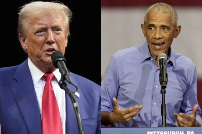 Trump accuses Obama of treason in Oval Office remarks