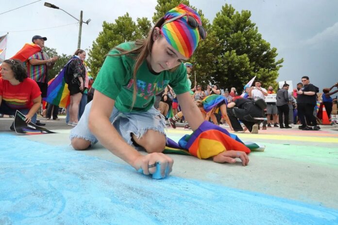 Florida Man Was Arrested for Chalking a Rainbow Back on the Street After the City Removed It.