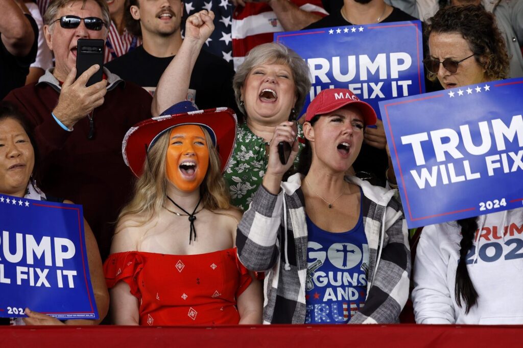 Supporters for Donald Trump during a campaign rally Saturday in Gastonia, N.C.
CHIP SOMODEVILLA—GETTY IMAGES