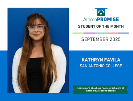 AlamoPROMISE student of the month. Photo: ACCD