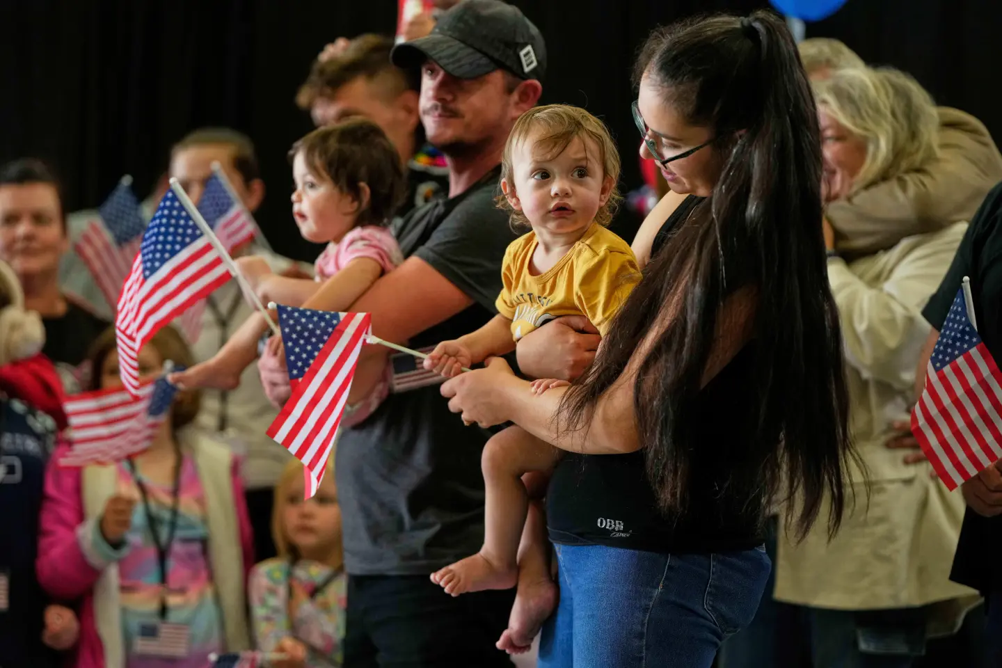 Afrikaner refugees from South Africa arrive May 12 at Dulles International Airport in Dulles, Va. (Julia Demaree Nikhinson / Associated Press)
