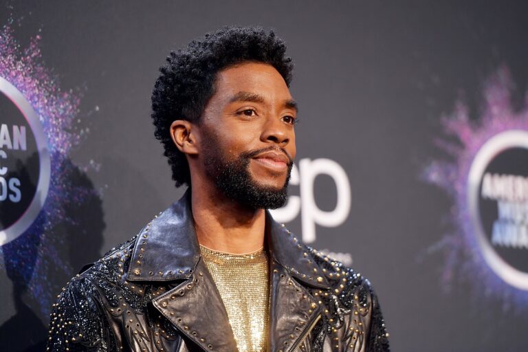 Chadwick Boseman poses in the press room during the 2019 American Music Awards at Microsoft Theater on November 24, 2019 in Los Angeles, California. (Photo by Matt Winkelmeyer/Getty Images for dcp)
