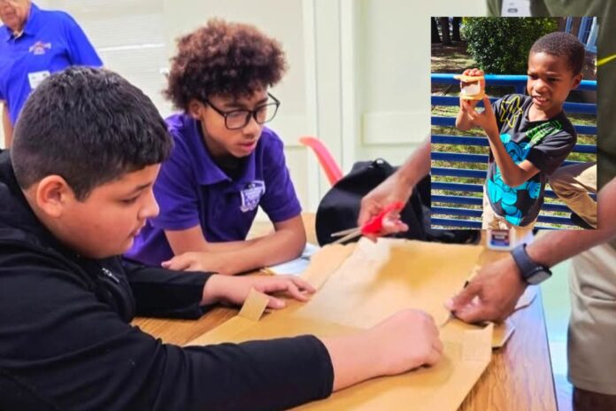 Sam Houston HS, YMLA San Antonio, Booker T. Washington Elementary, Davis Middle School Students participate in hands-on STEM