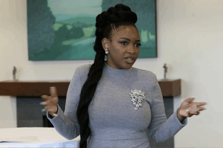 Rep. Jasmine Crockett in Southfield, Michigan, last week. Photo: Monica Morgan/Getty Images