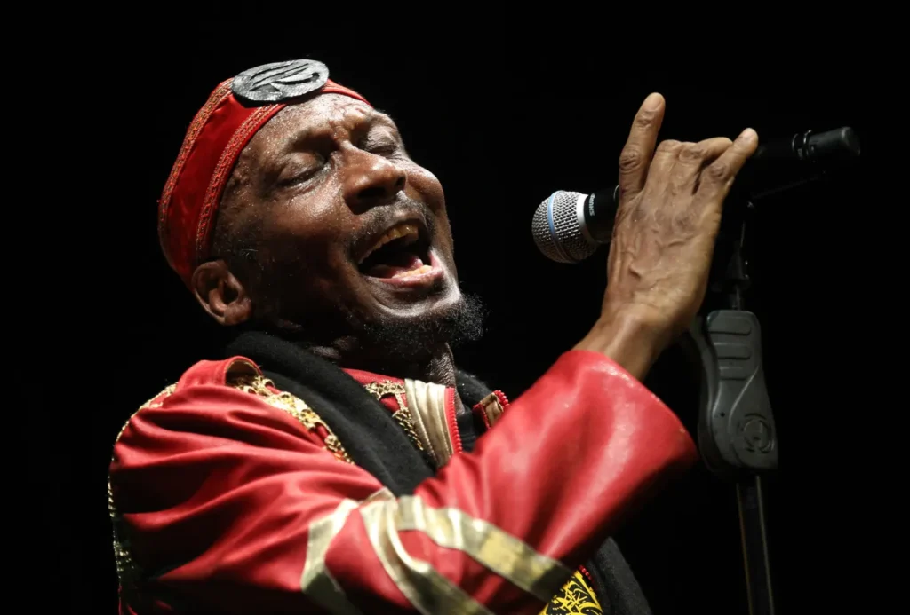 Jamaican musician, singer and actor Jimmy Cliff performs during the Timbre Rock and Roots concert on Friday March 22, 2013 in Singapore. (AP Photo/Wong Maye-E, File)