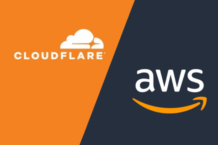 Cloudfare and Amazon Web Services Logo