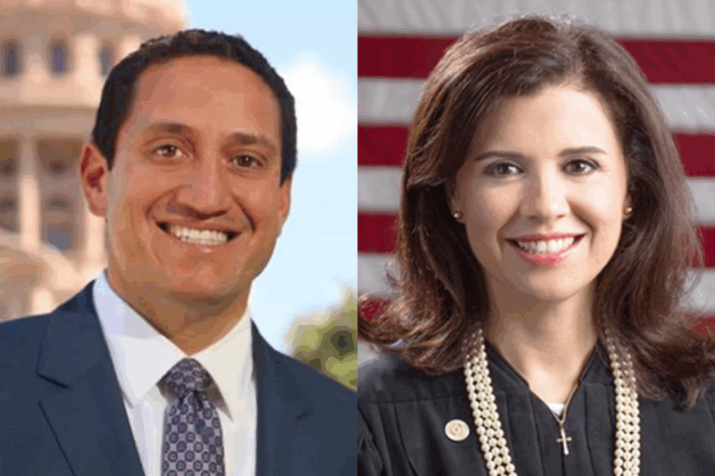 (L-R) State Representative Trey Fischer and Fourth Court of Appeals Justice Luz Elena Chapa