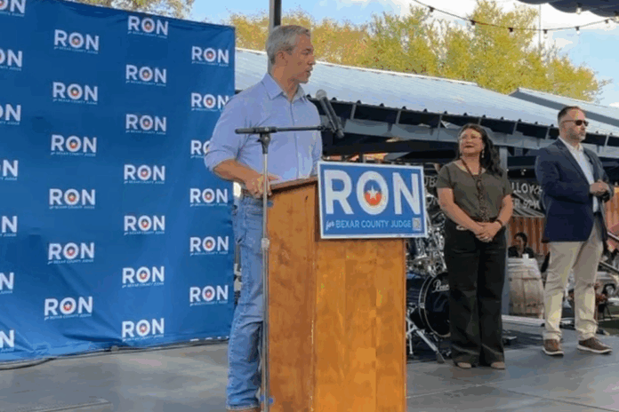 Former Mayor Ron Nirenberg announces his run for Bexar County Judge at Backyard on Broadway, November 15, 2025. Ron Nirenberg via Facebook live