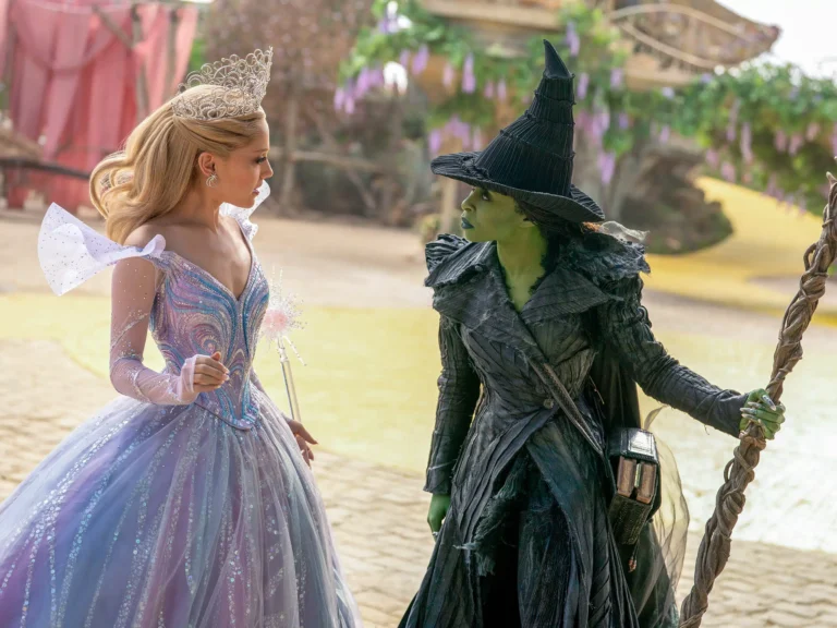 Ariana Grande(left is Glinda and Cynthia Erivo is Elphaba in "Wicked For Good." Giles Keyte | UNIVERSAL PICTURES