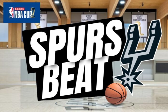 San Antonio Spurs celebrate NBA Cup semifinal win over Thunder In Emirates Cup NBA