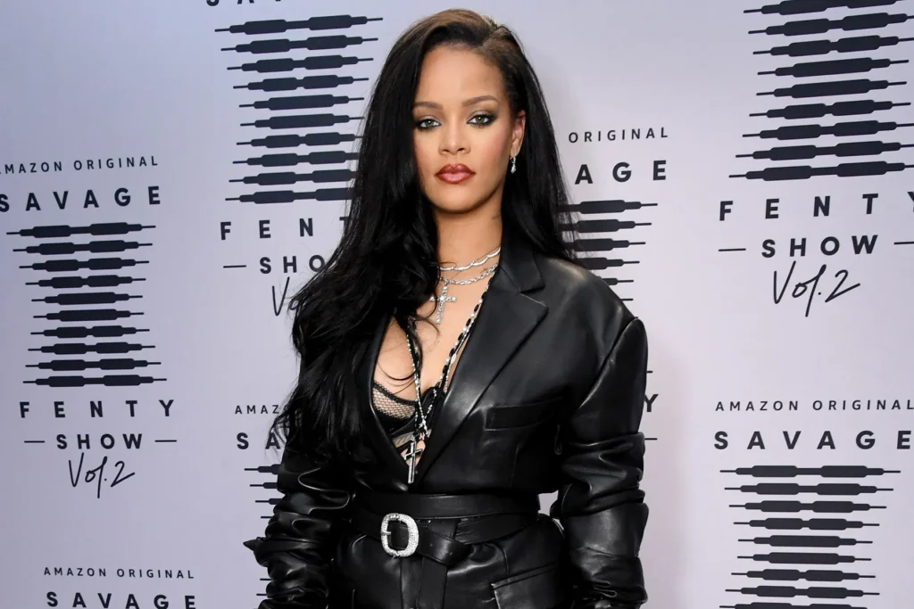 Rihanna attends the second press day for Rihanna's Savage X Fenty Show Vol. 2 on October 2, 2020. Kevin Mazur/Getty Images for Savage X Fenty Show Vol. 2 