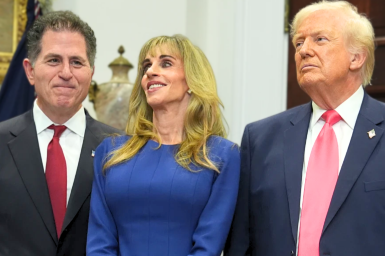 Michael Dell, left, his wife Susan and President Donald Trump listen during an event on “Trump Accounts” for kids in the Roosevelt Room of the White House, Tuesday, Dec. 2, 2025, in Washington. (AP Photo/Evan Vucci) President Donald Trump speaks during an event on "Trump Accounts" for kids in the Roosevelt Room of the White House, Tuesday, Dec. 2, 2025, in Washington. From left, Speaker of the House Mike Johnson, of La., Trump, Michael Dell, and his wife Susan. (AP Photo/Evan Vucci) 3 of 4 | President Donald Trump speaks during an event on “Trump Accounts” for kids in the Roosevelt Room of the White House, Tuesday, Dec. 2, 2025, in Washington. From left, Speaker of the House Mike Johnson, of La., Trump, Michael Dell, and his wife Susan. (AP Photo/Evan Vucci) Michael Dell, and his wife Susan, laugh as President Donald Trump speaks during an event on "Trump Accounts" for kids in the Roosevelt Room of the White House, Tuesday, Dec. 2, 2025, in Washington. (AP Photo/Evan Vucci) 4 of 4 | Michael Dell, and his wife Susan, laugh as President Donald Trump speaks during an event on “Trump Accounts” for kids in the Roosevelt Room of the White House, Tuesday, Dec. 2, 2025, in Washington. (AP Photo/Evan Vucci)