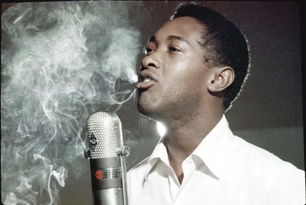 Soul Singer Sam Cooke at the RCA Recording Studio in Los Angeles, California circa 1959. (Photo by Jess Rand/Michael Ochs Archives/Getty Images)