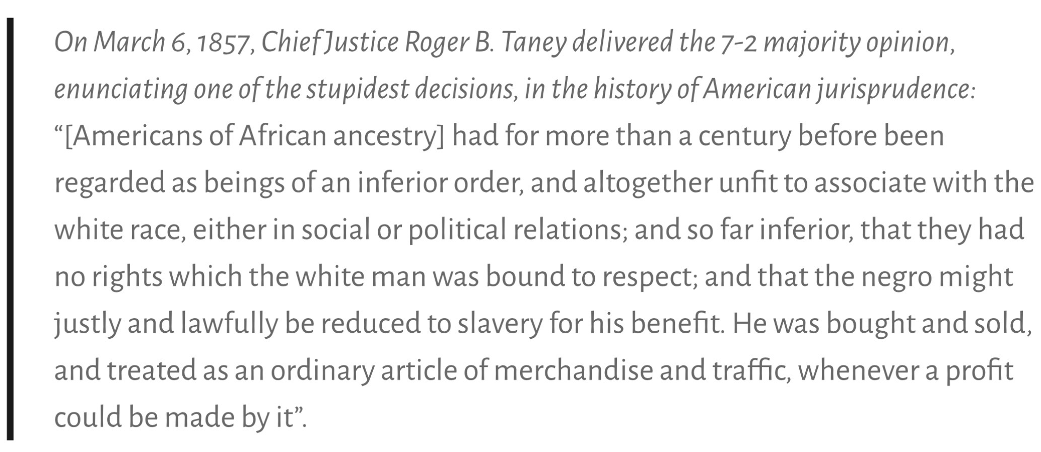 Dred Scott Decision, 1857