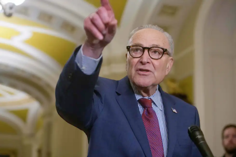 Senate Minority Leader Chuck Schumer, D-N.Y., speaks during the Senate Democrat policy luncheon news conference at the Capitol, Tuesday, Jan. 13, 2026, in Washington. (AP Photo/Rod Lamkey, Jr.)