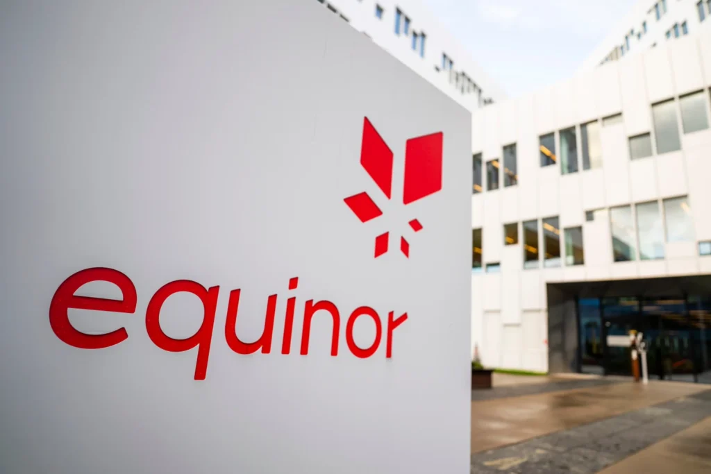 A sign for the company Equinor is displayed on Oct. 28, 2020, in Fornebu, Norway. (Håkon Mosvold Larsen/NTB Scanpix via AP, File)