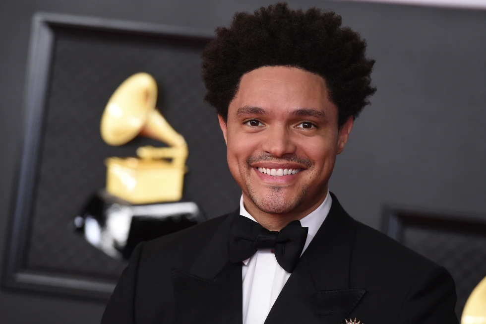 Trevor Noah appears at the 63rd annual Grammy Awards in Los Angeles on March 14, 2021. (Photo by Jordan Strauss/Invision/AP, File)