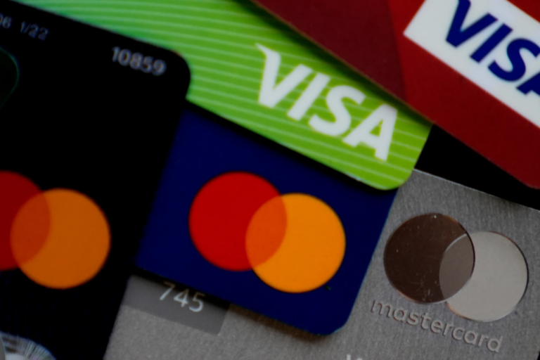 Visa and Mastercard credit cards are shown in Buffalo Grove, III., Feb. 8, 2024. (AP Photo/Nam Y. Huh, File)