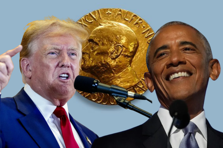 Donald Trump speaks at the White House as debate resurfaces over Obama’s Nobel Peace Prize award