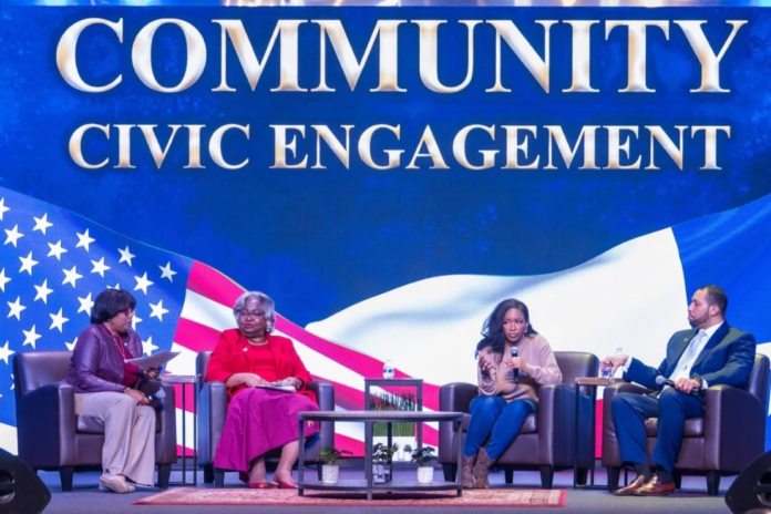 (L-R) Judge Stephanie Boyd, State Rep. Barbara Gervin-Hawkins, Rep. Jasmine Crockett, and Bexar County Commissioner Tommy Calvert. Torry Sledge/FB