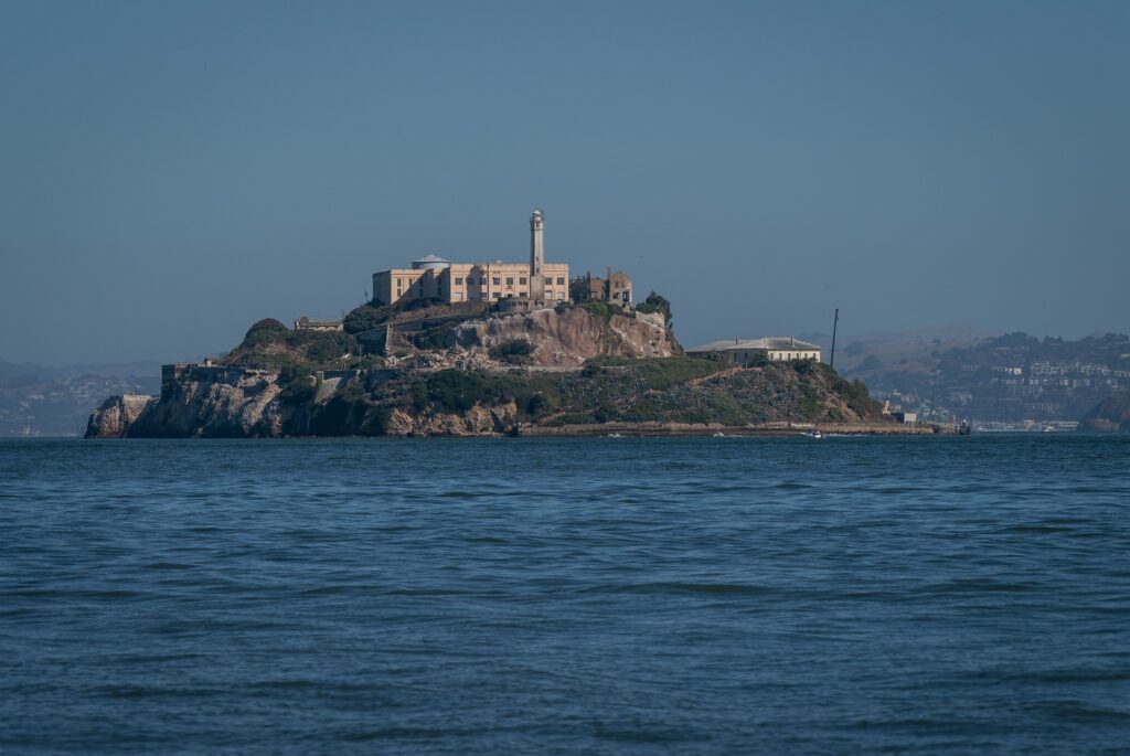 A general view of Alcatraz Island on August 16, 2024, near San Francisco. Loren Elliott/Getty Images