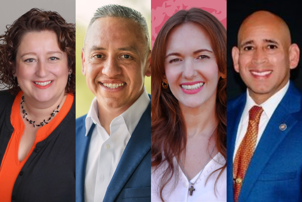 (L-R) Whitney Masterson-Moyes, Johnny C. Garcia, Maureen Galindo, and John Lira.