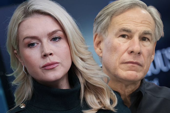 White House Press Secretary Karoline Leavitt and Texas Governor Greg Abbott. (Photo by Win McNamee/Getty Images)