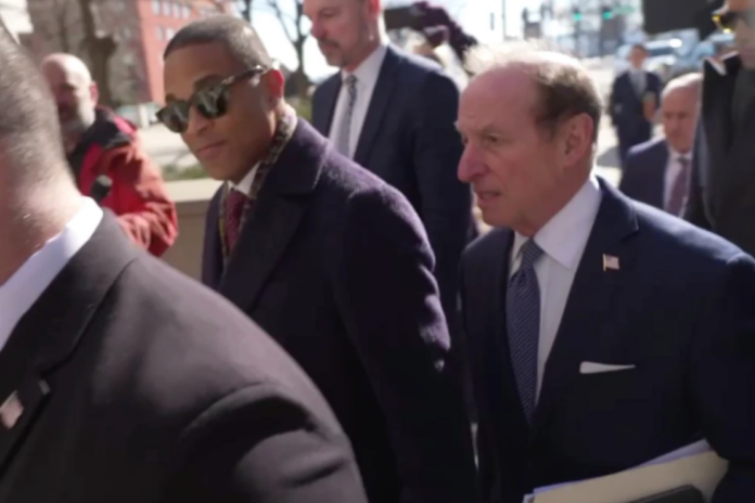 Journalist Don Lemon enters the courthouse in St. Paul, Minn., on Friday, Feb. 13, 2026. (AP Photo/Mark Vancleave)