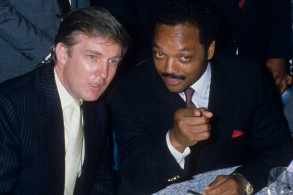 Donald Trump and late Jesse Jackson. Credit: Getty