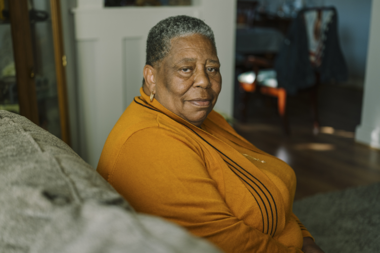 JoAnne Bland has been giving tours of Selma, Ala., for more than 30 years. Above, Bland is seen at her home in Selma on Dec. 15. Lynsey Weatherspoon, NPR