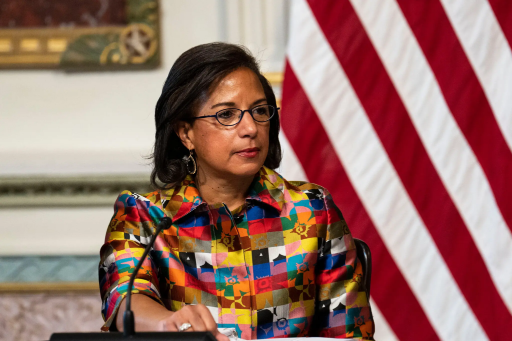 Susan Rice, who worked in the Clinton, Biden and Obama administrations, joined the Netflix board in 2018, left in 2020 to work in the Biden administration, and then joined again in 2023.Credit...Doug Mills/The New York Times