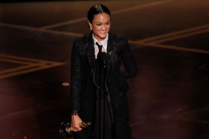 Autumn Durald Arkapaw accepts Best Cinematography for Sinners at the 2026 Oscars