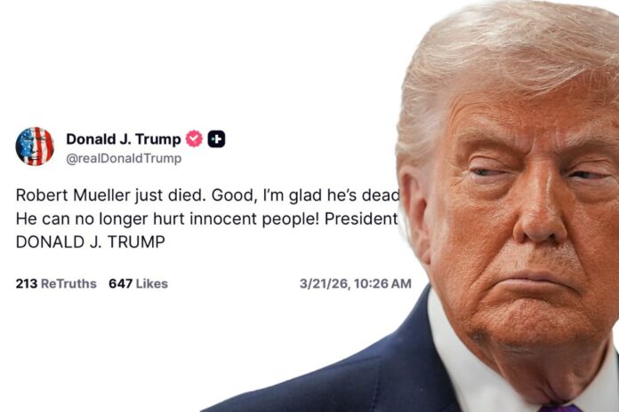 Trump Reaction to Robert Mueller Death Sparks Backlash After Former FBI Director Dies at 81