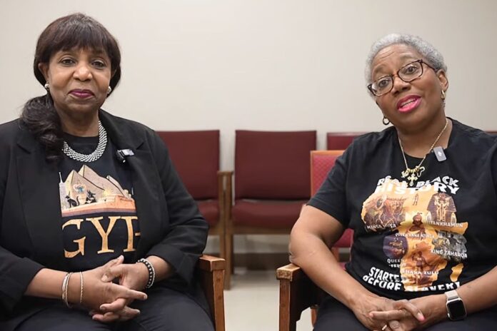 Anita Lewis and Gwendolyn Ebron lead a 33 hour Black history teaching marathon in Philadelphia