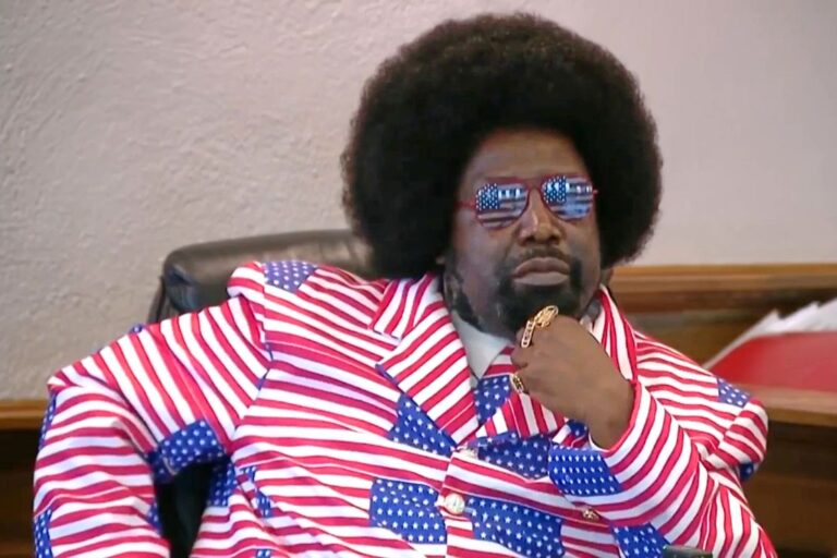 In this image taken from video, rap artist Afroman testifies in court on Tuesday, March 17, 2026, in West Union, Ohio. (WCPO via AP)