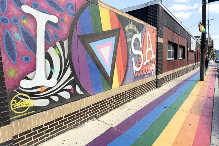 The sidewalks along The Heat nightclub. Joey Palacios/Texas Public Radio